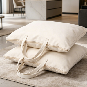 Pure Cotton Canvas Storage Bag For Pillows And Blankets