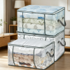 Large Transparent Pillow Storage Bag (Foldable, Zippered)