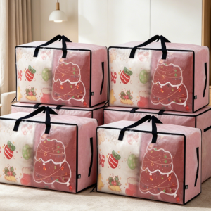Transparent Oversized Pillow Moving Bag With Reinforced Handles