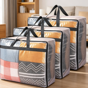 Clear Zippered Storage Bag For Clothes And Bedding